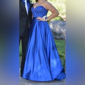 Sherri Hill royal blue ball gown Size 8